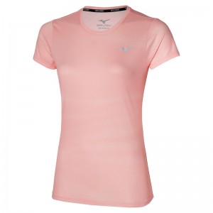 Apricot Pink Women's Mizuno Core Graphic Tee T Shirts | GRF672859