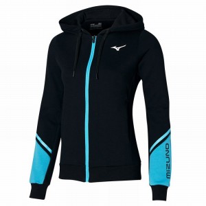 Black Blue Women's Mizuno Athletics Sweat Jackets | ZRF612458