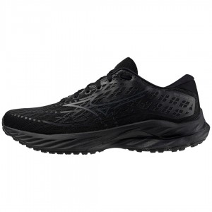 Black Grey Men's Mizuno Wave Inspire 20 Running Shoes | QVF139205