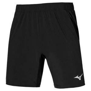 Black Men's Mizuno 8 In Flex Shorts | QIG495162