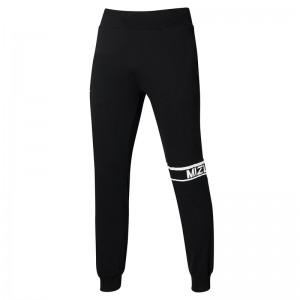 Black Men's Mizuno Athletics Sweat Pants | DBQ412056