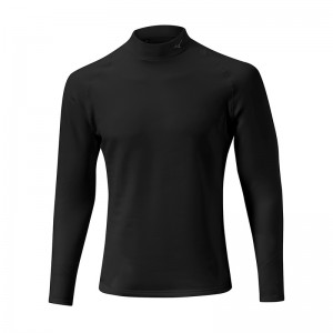 Black Men's Mizuno Breath Thermo Biogear Base Layer Tops | DMZ692301