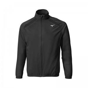 Black Men's Mizuno Breath Thermo Move Tech Jackets | JBG029576