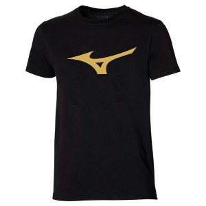 Black Men's Mizuno Karate Tee T Shirts | CVG679548