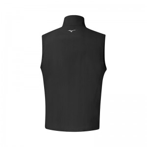 Black Men's Mizuno MT Drizzle Vest Jackets | XYG102647