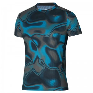 Black Men's Mizuno Premium Aero Tee T Shirts | QAM730815