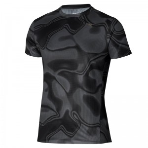 Black Men's Mizuno Premium Aero Tee T Shirts | PHK216437