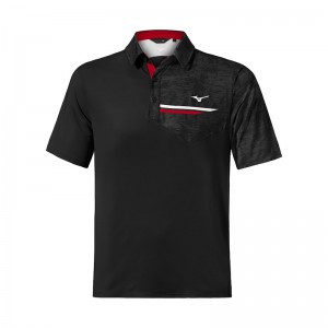 Black Men's Mizuno QD Hazard Bloc Polo | WKD825317