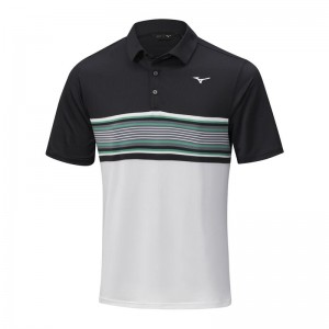 Black Men's Mizuno Quick Dry Oceanic Polo | QEC069215