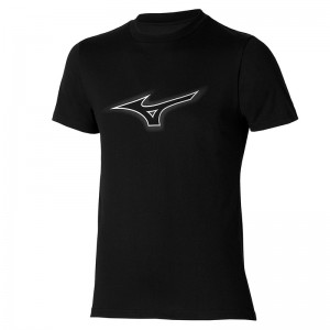 Black Men's Mizuno Rb Logo Tee T Shirts | TAZ704153