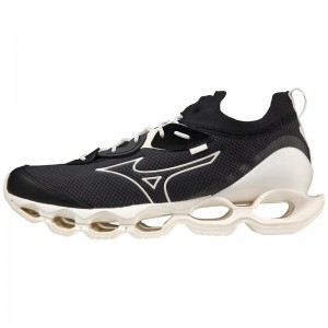 Black Men's Mizuno Wave Prophecy Beta Sneakers | THP386541