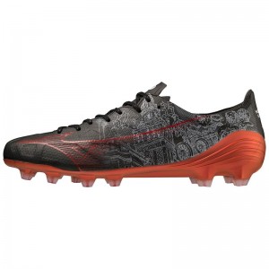 Black Red Men's Mizuno Alpha Japan Football Boots | UKP792314