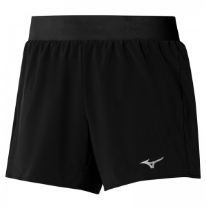 Black Women's Mizuno Alpha 4.5 Shorts | PGI639485