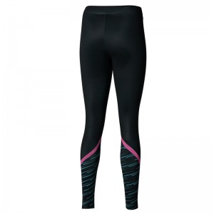 Black Women's Mizuno Athletics Graphic Leggings | LUW619083