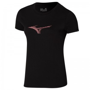 Black Women's Mizuno Athletics RB Tee T Shirts | YEH759812