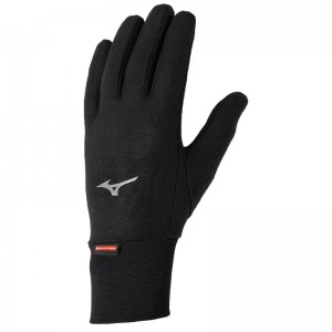 Black Women's Mizuno BT Md Wgt Fleece Glv Gloves | ZUK893074