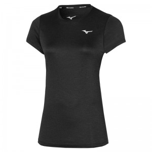 Black Women's Mizuno Core Graphic Tee T Shirts | CHK821907