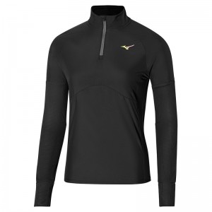 Black Women's Mizuno Hybrid LS Tee T Shirts | QYC127458