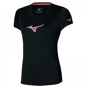 Black Women's Mizuno Impulse Core RB Tee T Shirts | DWE640395