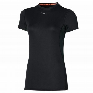 Black Women's Mizuno Mid Weight-l Tee T Shirts | JSQ805619