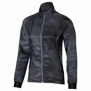 Black Women's Mizuno Premium Aero Jackets | AUW045613