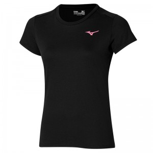 Black Women's Mizuno Tee T Shirts | WYU138207