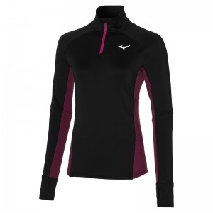 Black Women's Mizuno Warmalite HZ Tops | TRA816095