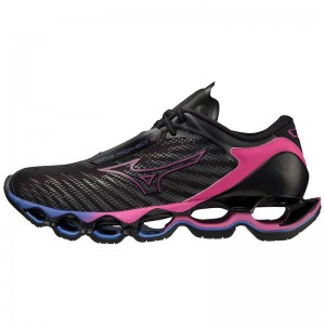 Black Women's Mizuno Wave Prophecy 12 Running Shoes | EDU239147