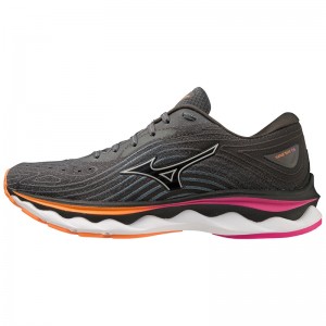 Black Women's Mizuno Wave Sky 6 Running Shoes | MZY107625