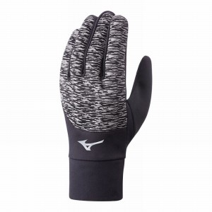 Black / Black Men's Mizuno Windproof Gloves | SIF076148