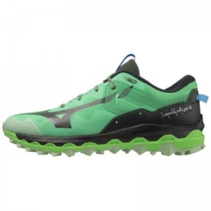 Black / Blue Men's Mizuno Wave Mujin 9 Trail Running Shoes | UPH052863