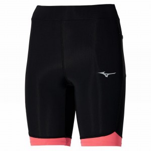 Black / Coral Women's Mizuno BG3000 Mid Tight | ENT047963