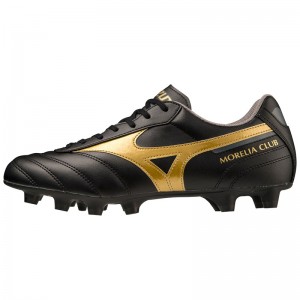 Black / Gold Men's Mizuno Morelia II Club Football Boots | XBA437596