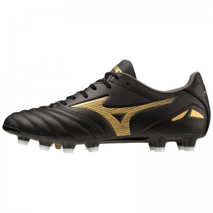 Black / Gold / Black Men's Mizuno Morelia Neo IV Pro Football Boots | OEV842109