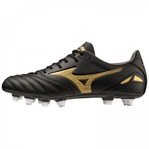 Black / Gold / Black Men's Mizuno Morelia Neo IV Pro Football Boots | PYV476590