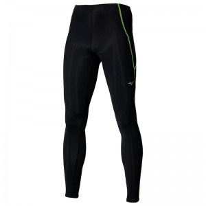 Black / Light Green Men's Mizuno BG3000 Long Tight | IXU607219