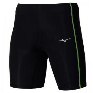 Black / Light Green Men's Mizuno Impulse Core Mid Tight | IET649805