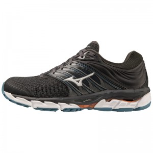 Black / Light Orange Men's Mizuno Wave Paradox 5 Running Shoes | JSN173209