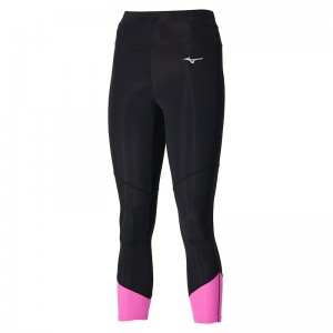 Black / Pink Women's Mizuno Impulse Core 3/4 Tight | PWT526349