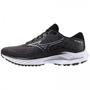 Black / Silver Men's Mizuno Wave Inspire 20 Running Shoes | KHS835172