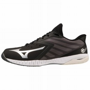 Black / Silver / White Men's Mizuno Wave Gk Handball Shoes | VBI985061