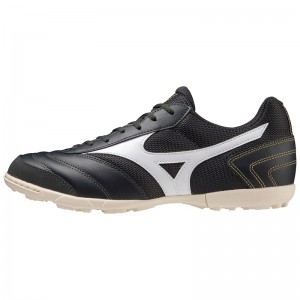 Black / White Men's Mizuno Morelia Sala Club Tf Football Shoes | GCM316485