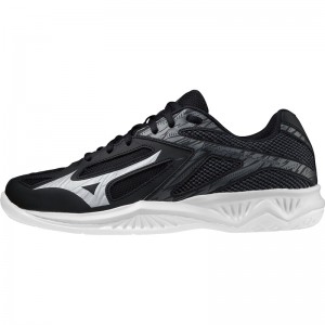 Black / White Men's Mizuno Thunder Blade 3 Handball Shoes | DLU027864