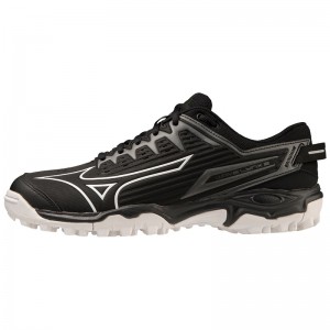 Black / White Men's Mizuno Wave Lynx 2 Hockey Shoes | ZYQ187325