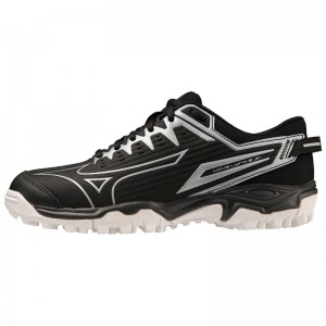 Black / White Men's Mizuno Wave Lynx 2 Jr. Hockey Shoes | MIO174025