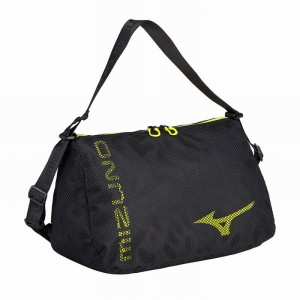 Black / Yellow Men's Mizuno Mesh Holdall 30 Bags | ZDO820417