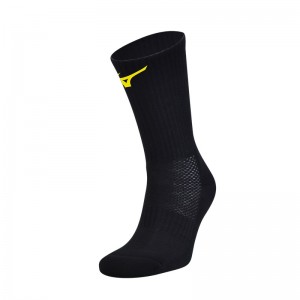 Black / Yellow Women's Mizuno Handball Pair Socks | AEJ128350