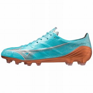 Blue Gold Men's Mizuno Alpha Japan Football Boots | MWH412503