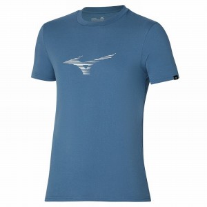 Blue Men's Mizuno Athletics RB Tee T Shirts | JTD847269