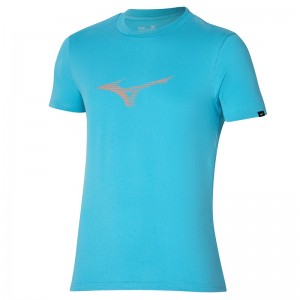 Blue Men's Mizuno Athletics RB Tee T Shirts | DHS579628